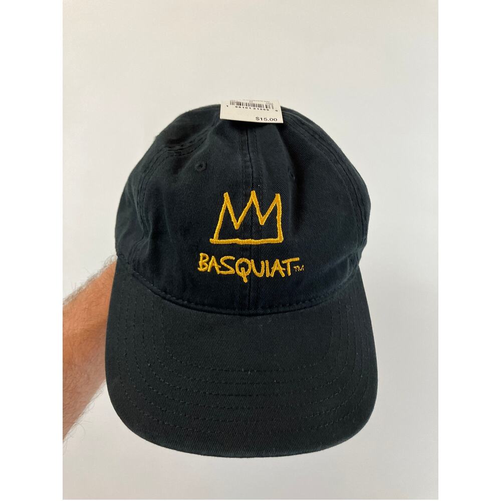 Basquiat Mad Engine Black Gold Crown Dad Hat NWT Adjustable Strapback Cap